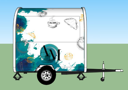 small mobile coffee trailer design